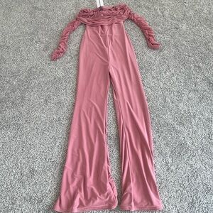Chic Mauve Off-Shoulder Jumpsuit